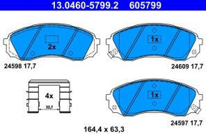 ATE 13.0460-5799.2 - Brzdové platničky -