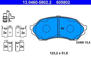 ATE 13.0460-5802.2 - Brzdové platničky -