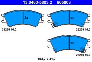 ATE 13.0460-5803.2 - Brzdové platničky -