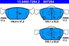 ATE 13.0460-7284.2 - Brzdové platničky -