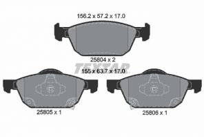Textar 2580401 - Brzdové platničky -
