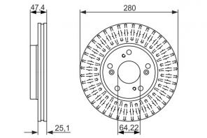 Bosch 0 986 479 625 - Brzdový kotúč -