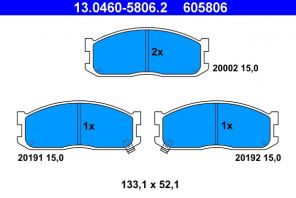 ATE 13.0460-5806.2 - Brzdové platničky -
