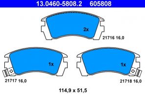 ATE 13.0460-5808.2 - Brzdové platničky -