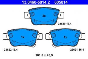 ATE 13.0460-5814.2 - Brzdové platničky -