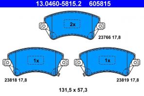 ATE 13.0460-5815.2 - Brzdové platničky -