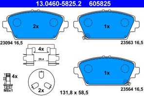 ATE 13.0460-5825.2 - Brzdové platničky -