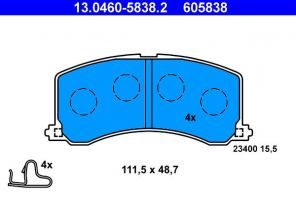 ATE 13.0460-5838.2 - Brzdové platničky -