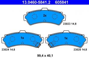 ATE 13.0460-5841.2 - Brzdové platničky -