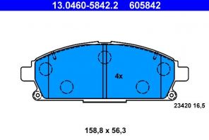 ATE 13.0460-5842.2 - Brzdové platničky -