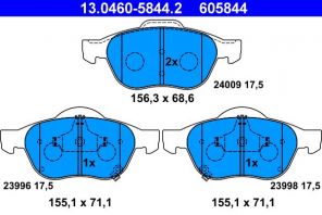 ATE 13.0460-5844.2 - Brzdové platničky -