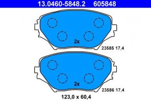 ATE 13.0460-5848.2 - Brzdové platničky -