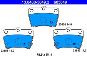 ATE 13.0460-5849.2 - Brzdové platničky -