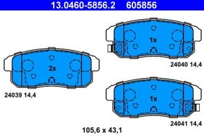 ATE 13.0460-5856.2 - Brzdové platničky -