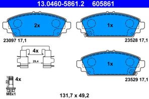 ATE 13.0460-5861.2 - Brzdové platničky -