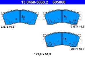 ATE 13.0460-5868.2 - Brzdové platničky -