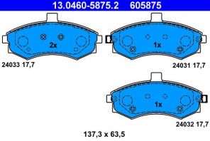 ATE 13.0460-5875.2 - Brzdové platničky -