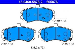 ATE 13.0460-5876.2 - Brzdové platničky -