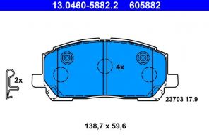 ATE 13.0460-5882.2 - Brzdové platničky -