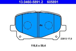 ATE 13.0460-5891.2 - Brzdové platničky -