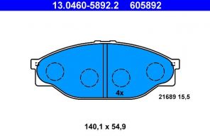 ATE 13.0460-5892.2 - Brzdové platničky -