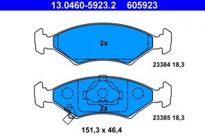 ATE 13.0460-5923.2 - Brzdové platničky -