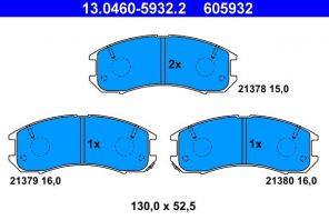 ATE 13.0460-5932.2 - Brzdové platničky -