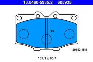 ATE 13.0460-5935.2 - Brzdové platničky -