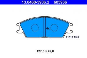 ATE 13.0460-5936.2 - Brzdové platničky -