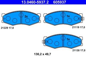 ATE 13.0460-5937.2 - Brzdové platničky -