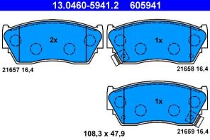 ATE 13.0460-5941.2 - Brzdové platničky -