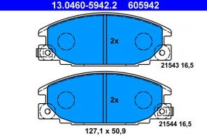 ATE 13.0460-5942.2 - Brzdové platničky -