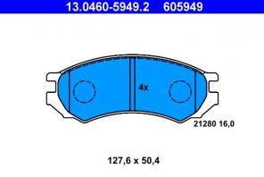 ATE 13.0460-5949.2 - Brzdové platničky -