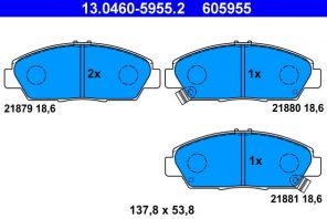 ATE 13.0460-5955.2 - Brzdové platničky -