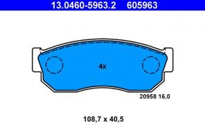ATE 13.0460-5963.2 - Brzdové platničky -