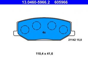 ATE 13.0460-5966.2 - Brzdové platničky -