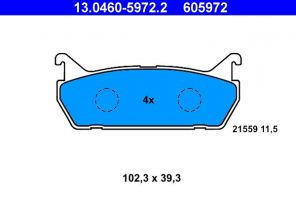 ATE 13.0460-5972.2 - Brzdové platničky -