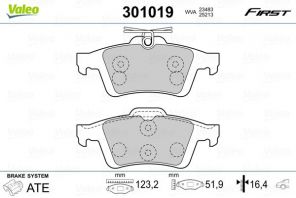 Valeo 301019 - Brzdové platničky -