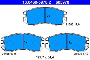 ATE 13.0460-5978.2 - Brzdové platničky -