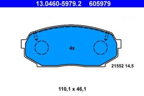 ATE 13.0460-5979.2 - Brzdové platničky -