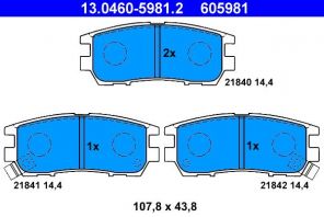 ATE 13.0460-5981.2 - Brzdové platničky -