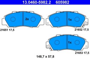 ATE 13.0460-5982.2 - Brzdové platničky -
