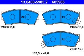 ATE 13.0460-5985.2 - Brzdové platničky -