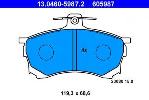 ATE 13.0460-5987.2 - Brzdové platničky -