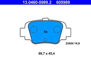 ATE 13.0460-5989.2 - Brzdové platničky -