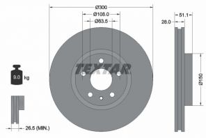 Textar 92268603 - Brzdový kotúč -