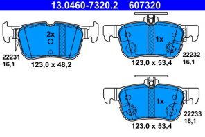 ATE 13.0460-7320.2 - Brzdové platničky -