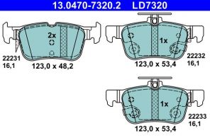 ATE 13.0470-7320.2 - Brzdové platničky -