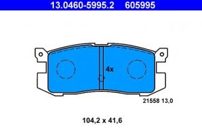 ATE 13.0460-5995.2 - Brzdové platničky -