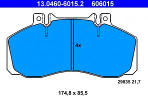 ATE 13.0460-6015.2 - Brzdové platničky -